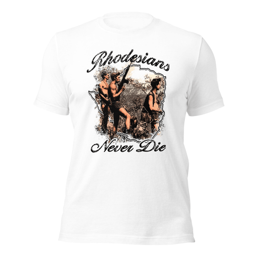 Rhodesians Never Die Tee - Atlas Store